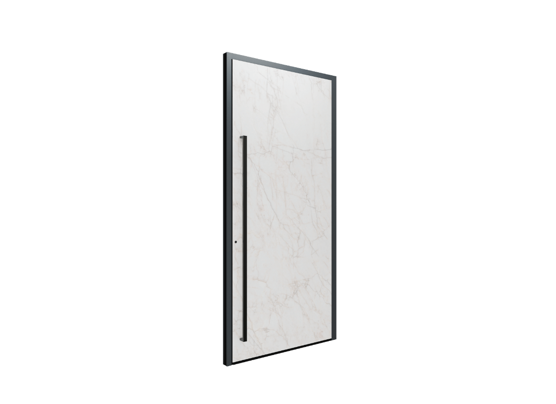 KOBBE Pivot-Haustür — Abu Dhabi, helle Naturstein-Optik