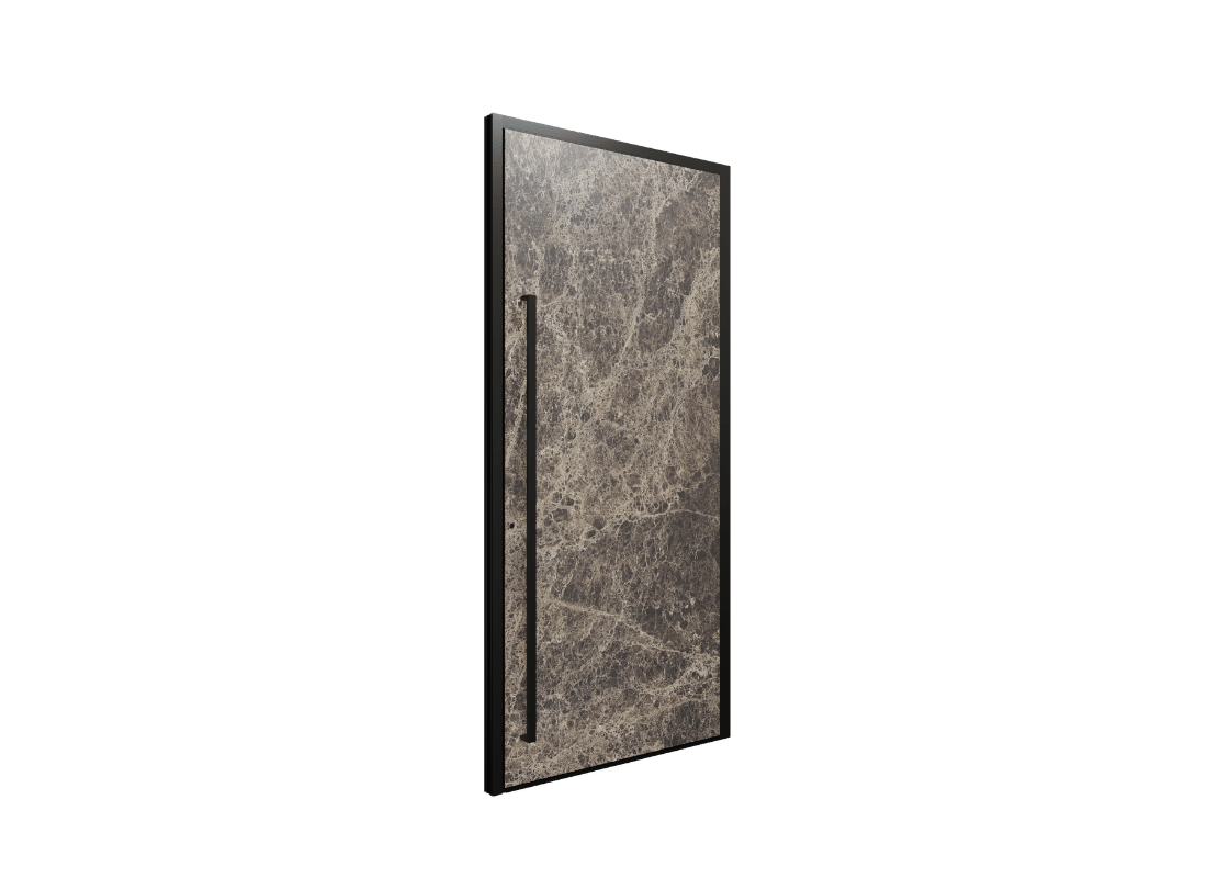 KOBBE Pivot-Haustür — Keramik-Oberfläche, architektonische Präsenz